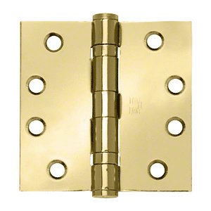 CRL Polished Brass 4" x 4" Commercial Bearing Hinge
