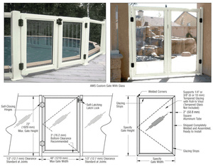 CRL Oyster White AWS Custom Gate System