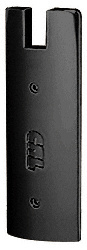 CRL Black Powder Coated End Cap for 6" Square 1/2" Glass Wedge-Lock® Door Rail