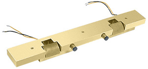 CRL Polished Brass Electric Strike Keeper for Double Patch Fitting Doors Style A, BP, and F