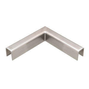 CRL 316 Brushed Stainless 90 Degree Horizontal Corner for 11 Gauge Low Profile Cap Railings