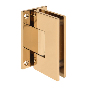 CRL French Gold Vienna 337 Series Adjustable Wall Mount Full Back Plate Hinge