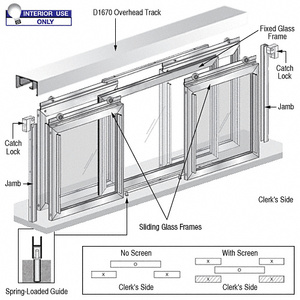 CRL Horizontal Sliding Fawn Model Pass-Thru Assembly with D1670 Header &  Screen | Fawn | Framed Interior Pass-Thru Window Kits | Service Windows |  Service & Security Systems | All Products | Crlaurence Site