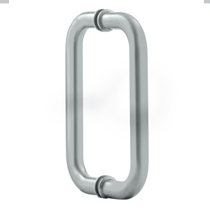 Satin Chrome 8" Standard Tubular Back to Back Handles with Washers