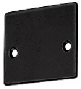 CRL Matte Black End Cap with Screws for NH3 Series Wide U-Channel