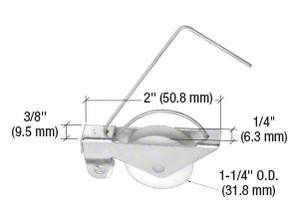 CRL 1-1/4" Nylon Sliding Screen Door Spring Tension Roller