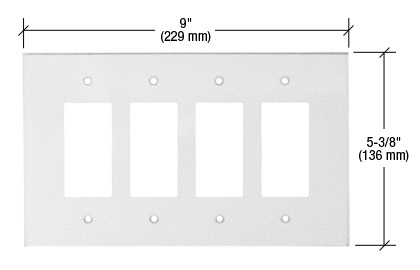 CRL Clear Quad Designer Acrylic Mirror Plate