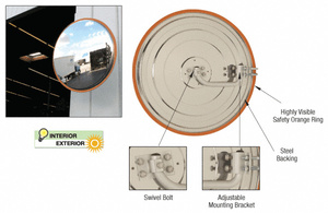 CRL Polished Stainless Steel 19-5/16" Convex Mirror