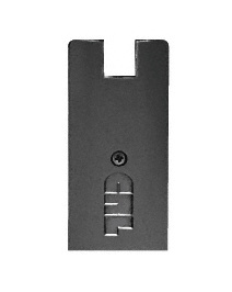 CRL Black Powder Coated End Cap for 4" Square Wedge-Lock® Door Rail