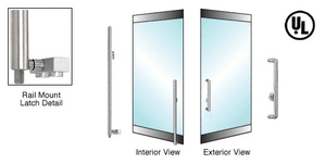 CRL-Blumcraft® Brushed Stainless Right Hand Reverse Rail Mount Keyed Access 'Y' Exterior Bottom Securing Deadbolt Handle