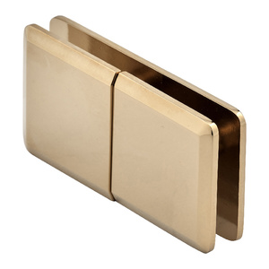 Lifetime Brass 2" x 4" (51 x 102 mm) Glass to Glass Premier Series Clip