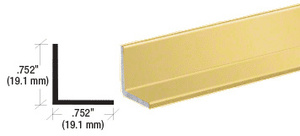 CRL Gold Anodized 3/4" Aluminum Angle Extrusion