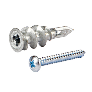 CRL Zinc Dry Wall Anchors with #8 Screws