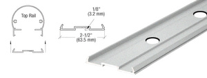 CRL Silver Metallic Pre-Punched 241" Top Rail Infill for Pickets