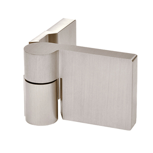 CRL Brushed Nickel Lugano Series Wall Mount Outswing Hinge - For Right Hand Door
