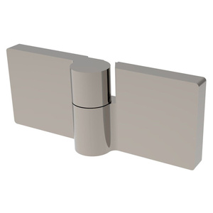 CRL Brushed Nickel Lugano Series Glass to Glass 180 Degree Hinge - For Left Hand Door