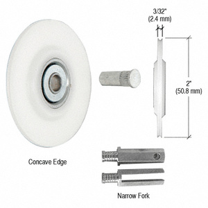 CRL Nylon Concave Edge Replacement Wheel - 2" x 3/32"