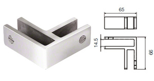 CRL Polished Stainless 90 Degree Glass Bracing Clamp