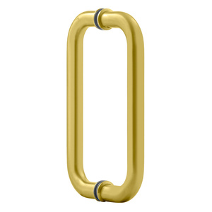 Satin Brass 8" Standard Tubular Back to Back Handles with Washers