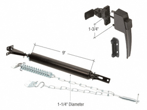 CRL Black Storm and Screen Door Kit for Outswinging Screen or Storm Doors