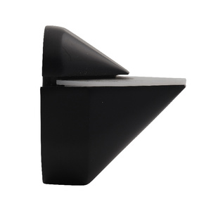Gloss Black Adjustable Shelf Bracket For Glass or Wood Shelves 1/8" to 15/16" (3 to 24 mm) Thick