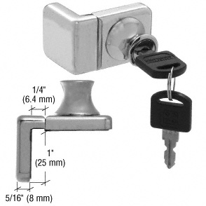 CRL Brushed Nickel UV Glass Door Lock for Inset Doors