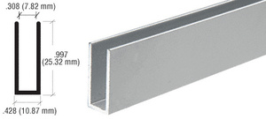 CRL Satin Anodized 3/8 Aluminum U-Channel