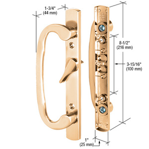 CRL Brass Plated 8-1/2" Mortise - Style Handle
