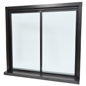 CRL Daisy Duranodic Bronze Factory Glazed with 1/4" Tempered Glass Pass-Thru Assembly 48" Width 48" Height