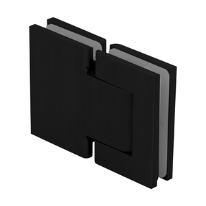 CRL Matte Black Vernon Oil Dynamic 180 Degree Glass-to-Glass Hinge