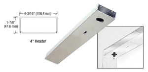 CRL Brushed Stainless Steel 4" x 41-1/4" Single Door Header