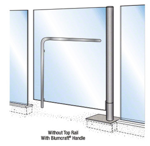 CRL Blumcraft® Brushed Stainless Free-Standing Post Gate System