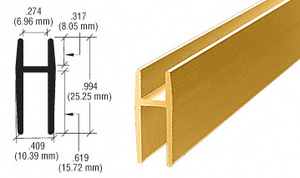 CRL Gold Anodized Aluminum D5610 'H' Bar