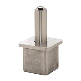 CRL 316 Brushed Stainless P1-Series Vertically Adjustable Post Caps for Standoff Saddles