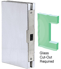 CRL Polished Stainless 6" x 10" Center Lock Glass Keeper