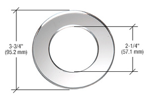 CRL Acrylic Mirror Door Knob Plate