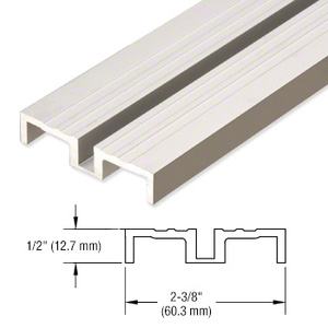 CRL Satin Anodized Custom Length Bottom Guide Half Threshold for OT Series Top Hung Sliders and Bi-Fold Doors