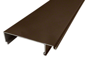 CRL-U.S. Aluminum 1" to 1/4" Glass Reducer Bead for Inside Glaze, Bronze Black Anodized - 24'-2"