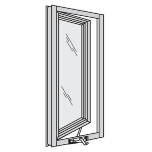 CRL-U.S. Aluminum Clear Anodized 7200 Series Out-Swing Casement Window for 1" Glazing