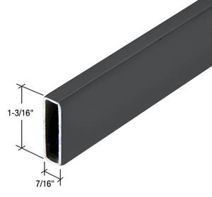 CRL Matte Black Serenity Series Sliding Door 78-3/4" Header Support Bar Only