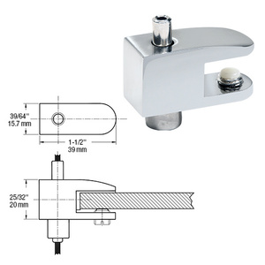 CRL Chrome Plated Fixed Single Shelf Bracket for Cable Display System