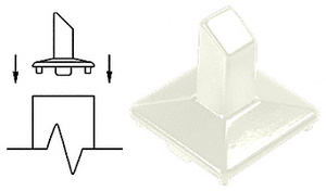 CRL Oyster White Intermediate Post Fitting