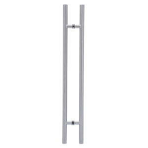 Brushed Stainless Steel (H) Style Back To Back Handle 48" CTC/60" Overall