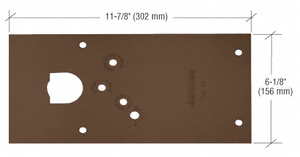Rixson® Dark Bronze 28 Series Center-Hung Left Hand Floor Mounted Door Closer Cover Plate