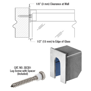 CRL Brushed Stainless Stabilizing End Cap for 11 Gauge Cap Railing