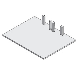 CRL-U.S. Aluminum Closure Plate for Vertical Mullion with 2" Triple Glazing- 50/Pk