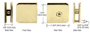 CRL Satin Brass Traditional Style Fixed Panel U-Clamp