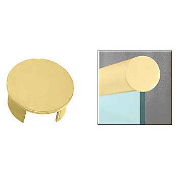 CRL Satin Brass End Cap for 2-1/2" Cap Railing