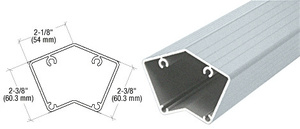 CRL Mill 200, 300, 350, and 400 Series 48" 135 Degree Surface Mount Post