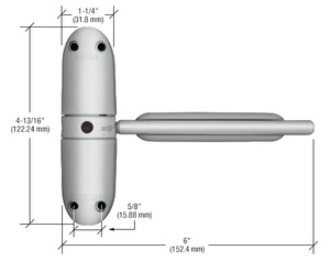 CRL Satin Chrome Safety Spring Door Closer